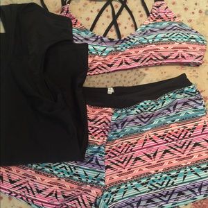 3 piece swim set will fit juniors small women's xs
